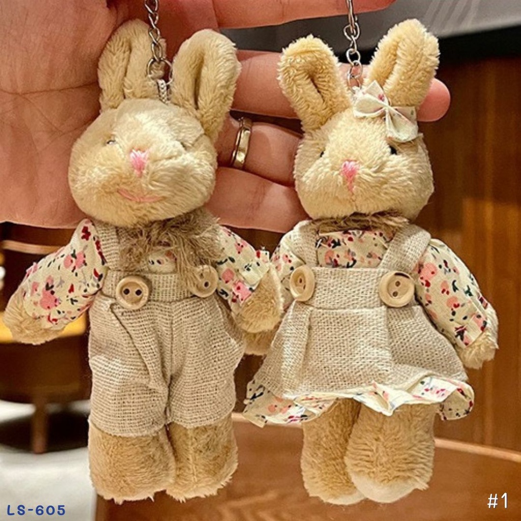 พวงกุญแจ หมี/กระต่าย (สูง 11-14cm)