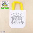 ถุงผ้าระบายสี DIY (20.5x24.5x9 cm) หูยาว 12 cm