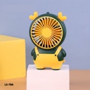 พัดลมพกพามีหู พร้อมสายชาร์จ 7x11cm