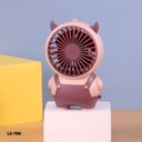พัดลมพกพามีหู พร้อมสายชาร์จ 7x11cm