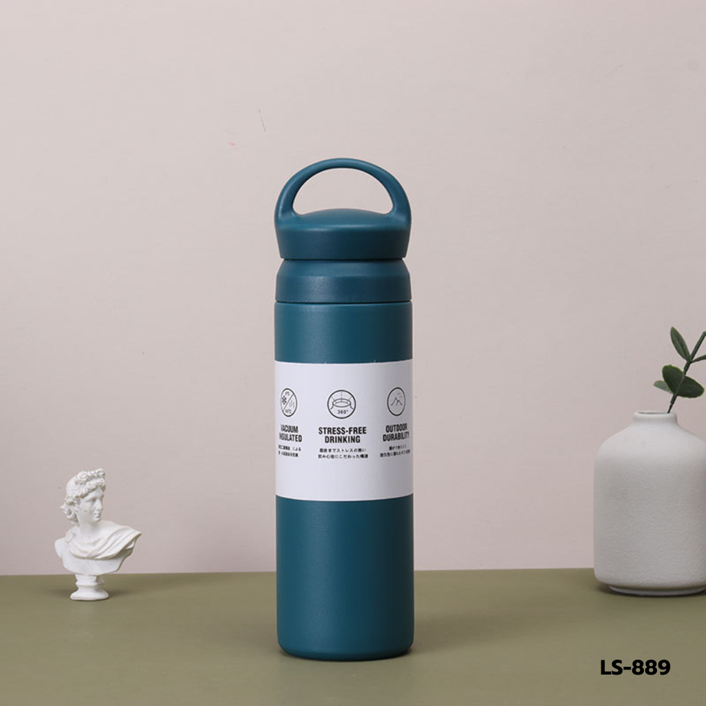 กระติกน้ำเก็บอุณหภูมิ สีพื้น คละสี 500 ML