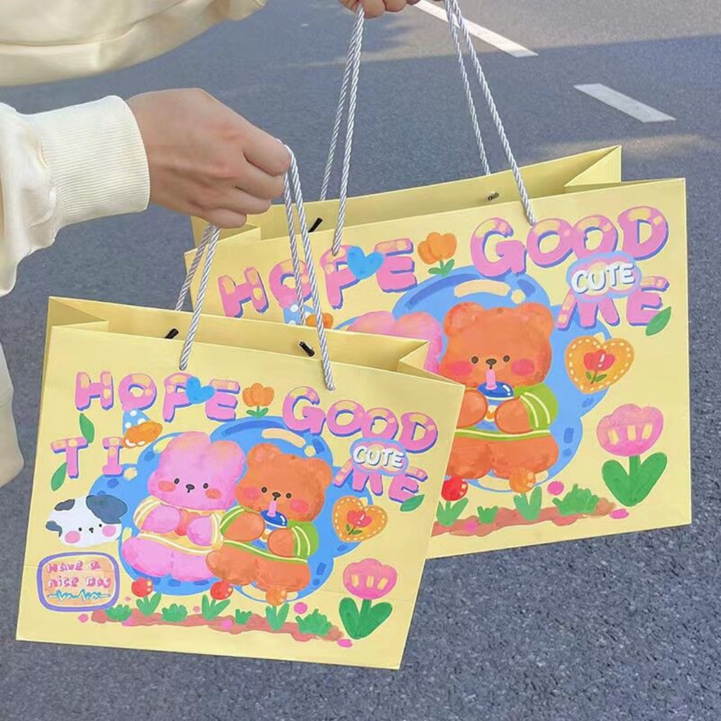 ถุงของขวัญ กระดาษ แนวนอน 30x12x24cm (แพค 5 ใบ)