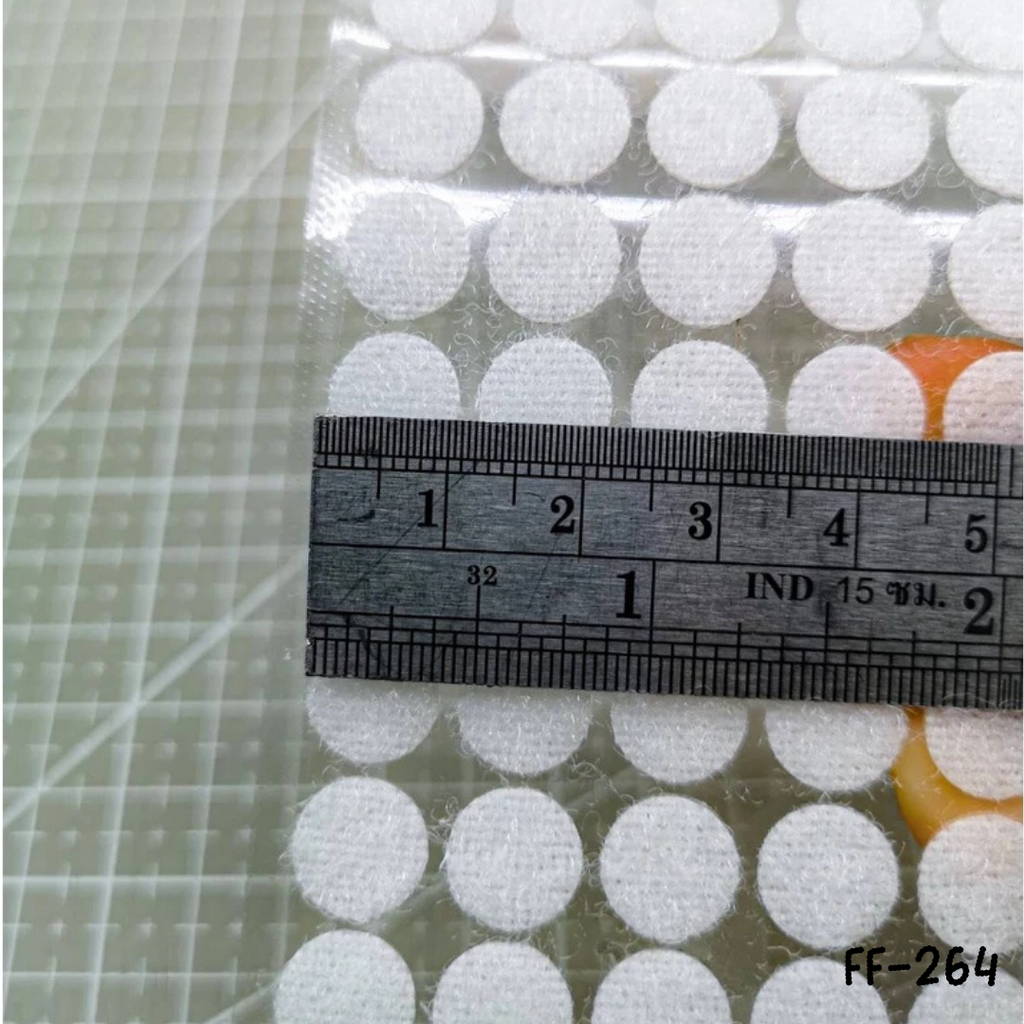 ตีนตุ๊กแก 10 mm  สีขาว 54 เม็ด