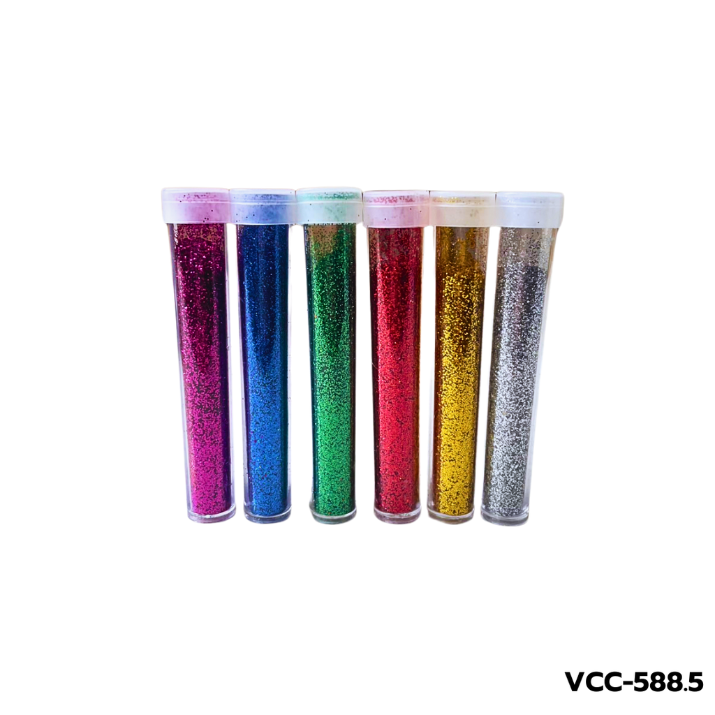 ชุดผงกากเพชร 6 สี / 45 หลอด คละสี (เล็ก)
