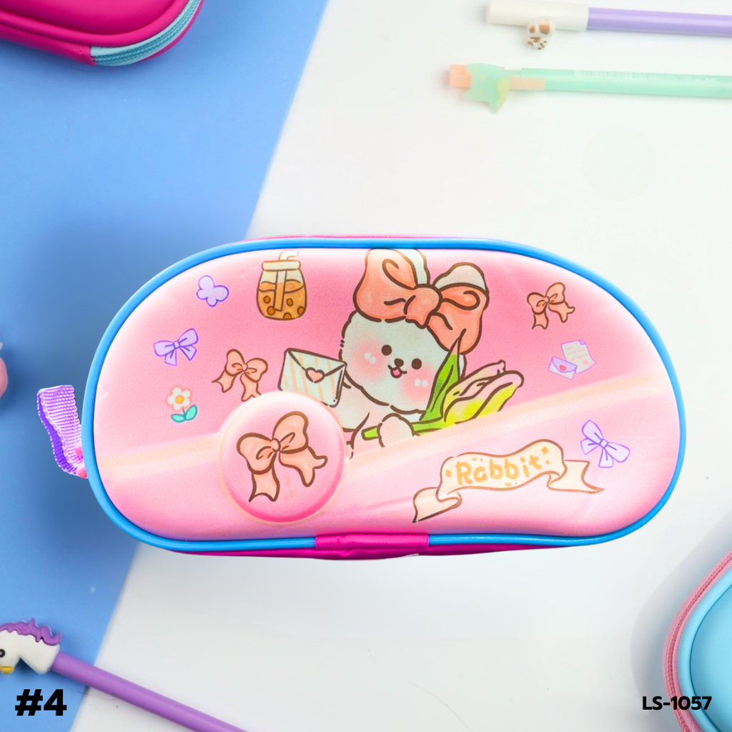 กล่องดินสอซิปรอบ ลายการ์ตูน 3D : 6x22x12 cm