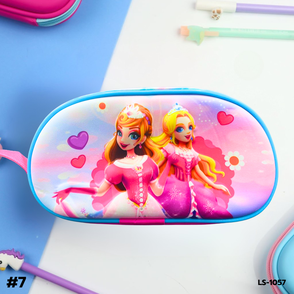 กล่องดินสอซิปรอบ ลายการ์ตูน 3D : 6x22x12 cm