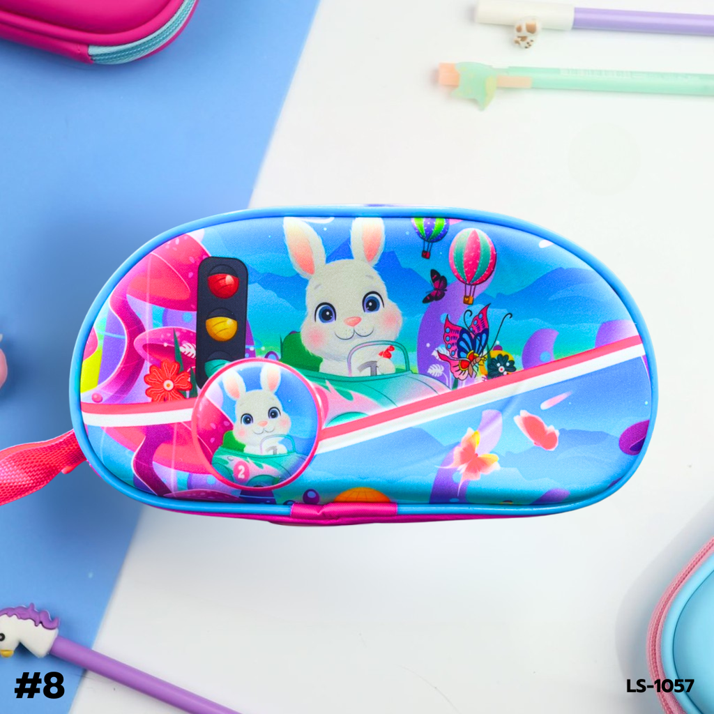 กล่องดินสอซิปรอบ ลายการ์ตูน 3D : 6x22x12 cm