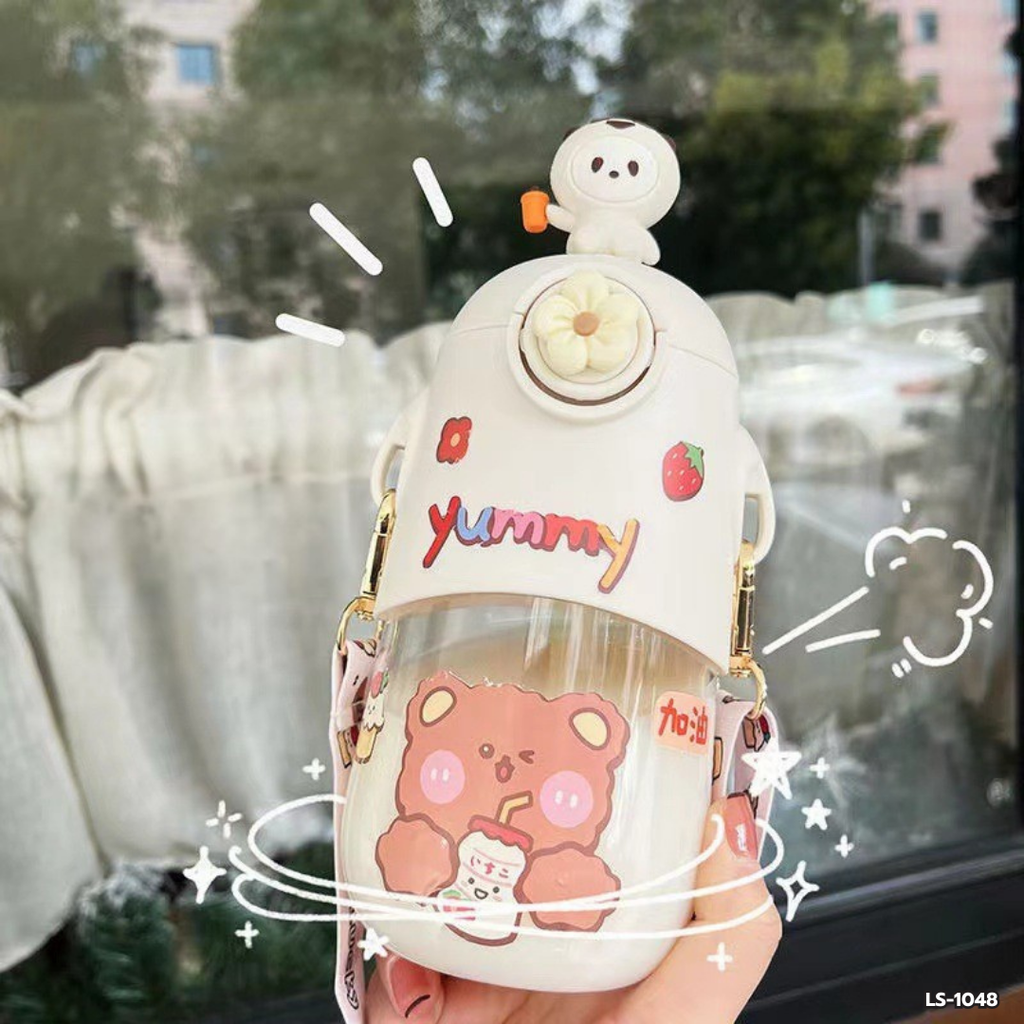 กระติกน้ำ ฝาตุ๊กตา 600 ml