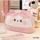 กระเป๋าดินสอน้องสัตว์มีหู : 8x20x12 cm