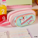 กระเป๋าดินสอเชือกถักสีหวาน 5.5x18.5x7 cm