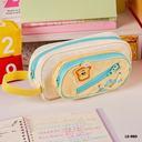 กระเป๋าดินสอเชือกถักสีหวาน 5.5x18.5x7 cm