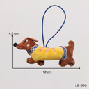 พวงกุญแจน้องหมาตัวยาว : 12x3 cm