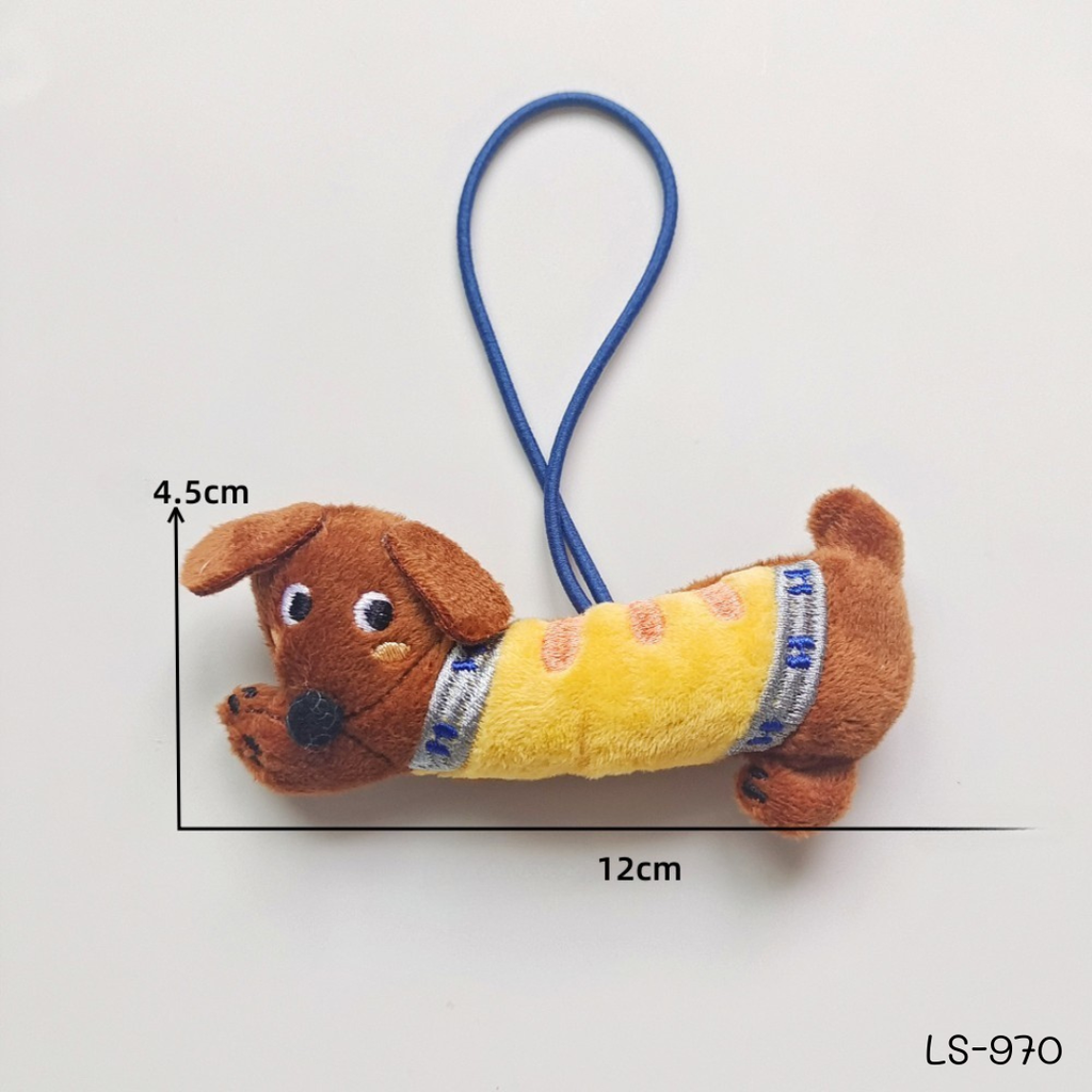 พวงกุญแจน้องหมาตัวยาว : 12x3 cm