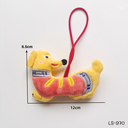 พวงกุญแจน้องหมาตัวยาว : 12x3 cm