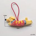 พวงกุญแจน้องหมาตัวยาว : 12x3 cm