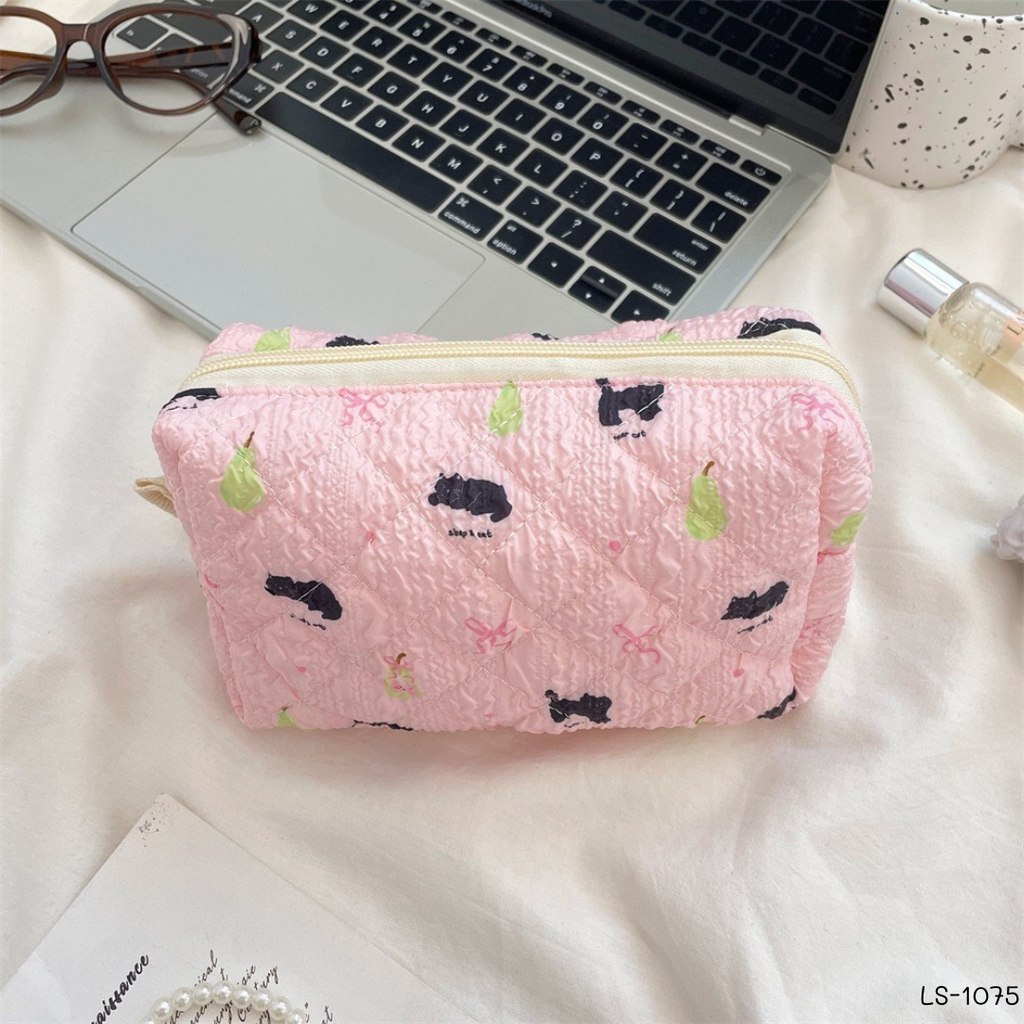 กระเป๋าดินสอผ้า คละลาย : 5x20x10 cm