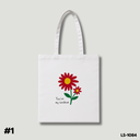 กระเป๋าผ้าแคนวาสคละลาย มีซิป : 35x40 cm  หูยาว 25 cm