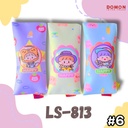 กระเป๋าดินสอเนื้อ PU คละลาย 22x10cm