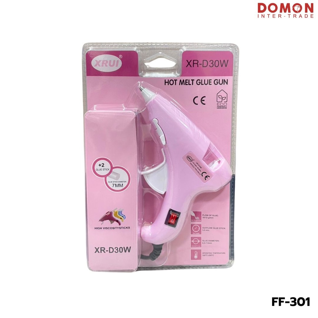 ปืนยิงกาวร้อน (เล็ก) + กาวร้อน  XR-D30W