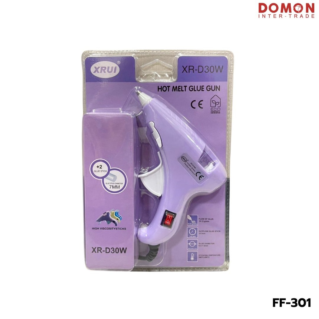 ปืนยิงกาวร้อน (เล็ก) + กาวร้อน  XR-D30W