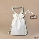 กระเป๋าผ้าขาว(เชือกรูด) : 8x9" ขยายก้น 2"