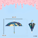 ร่มกันฝน กันแดด UPF50+ ด้ามจับไอศกรีม มีนกหวีด พร้อมปลอก : 80x70 cm