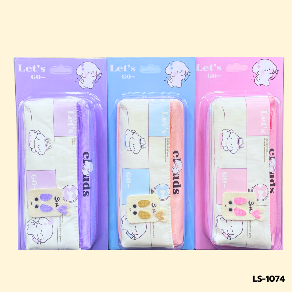 กระเป๋าดินสอผ้า 2 ช่อง : 20x10 cm