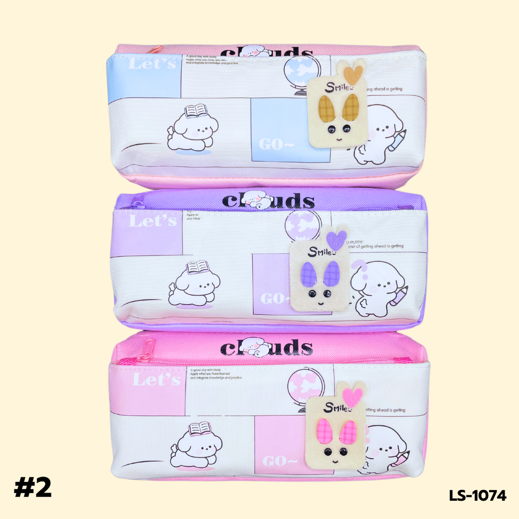 กระเป๋าดินสอผ้า 2 ช่อง : 20x10 cm