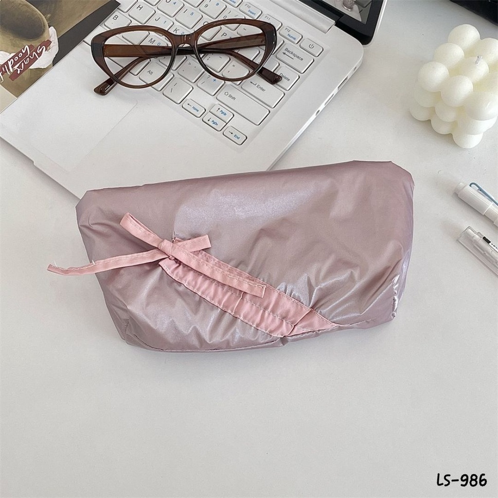 กระเป๋าดินสอผ้าร่ม สีเมทัลลิค : 24x14 cm