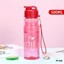 กระบอกน้ำพลาสติก + สายคล้องมือ 500 ml