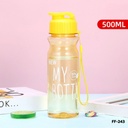 กระบอกน้ำพลาสติก + สายคล้องมือ 500 ml
