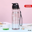 กระบอกน้ำพลาสติก + สายคล้องมือ 500 ml