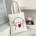 กระเป๋าผ้าแคนวาสคละลาย มีซิป : 34x39 cm  หูยาว 25 cm