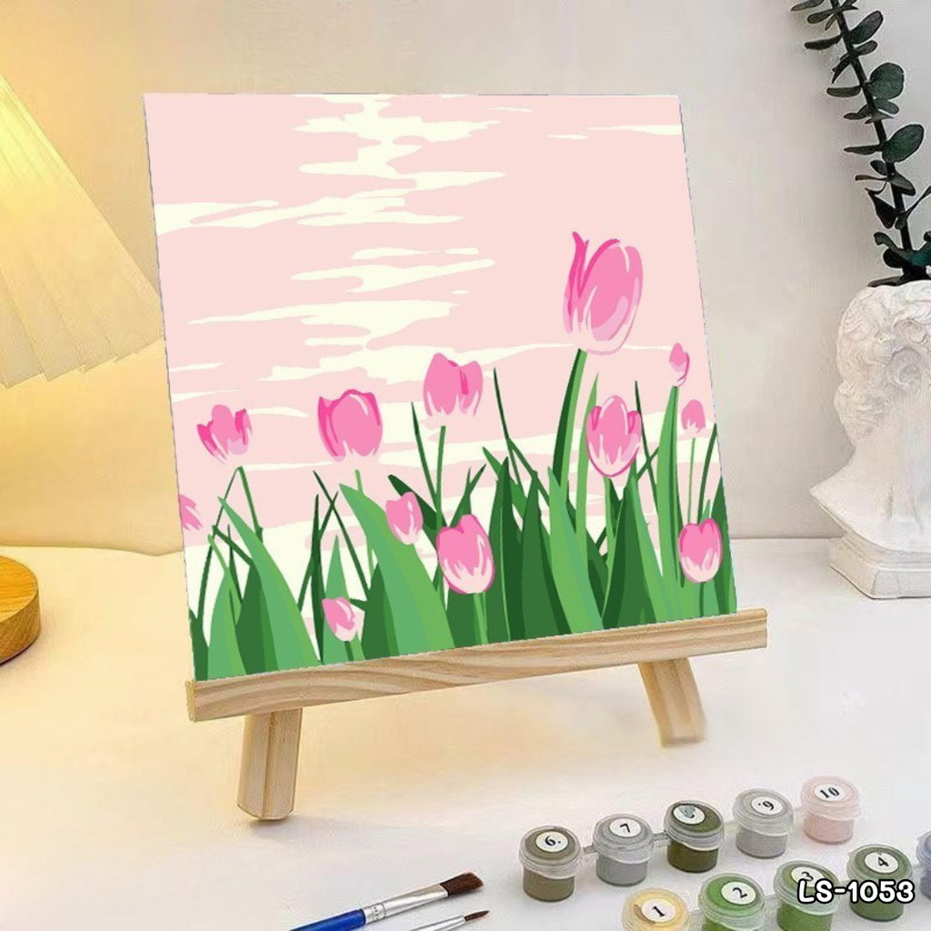 เชตระบายสีตามตัวเลข พร้อมฉากตั้งรูป : 20x20 cm