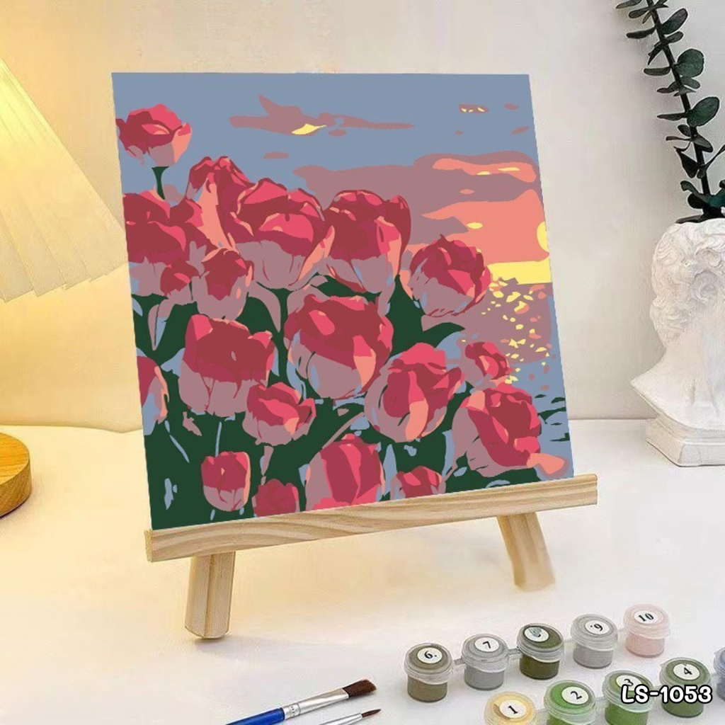 เชตระบายสีตามตัวเลข พร้อมฉากตั้งรูป : 20x20 cm