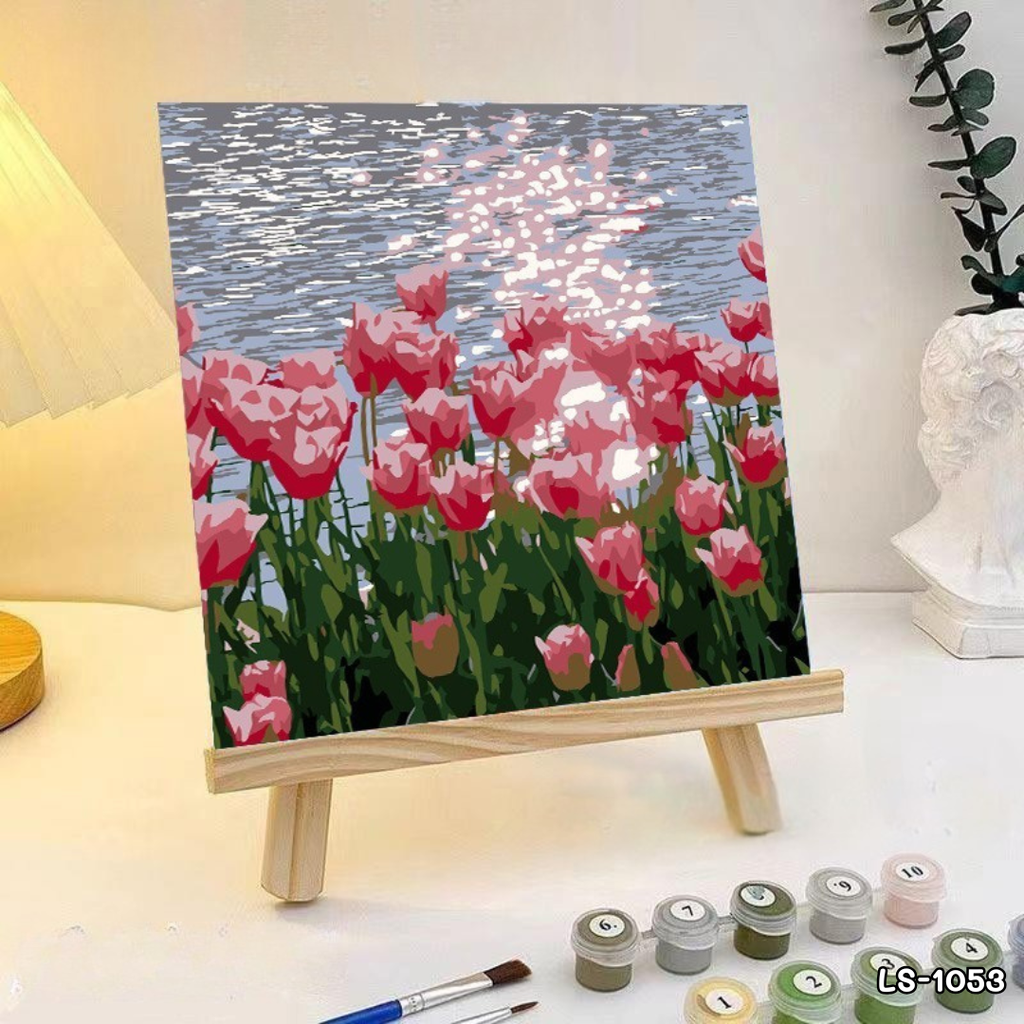 เชตระบายสีตามตัวเลข พร้อมฉากตั้งรูป : 20x20 cm