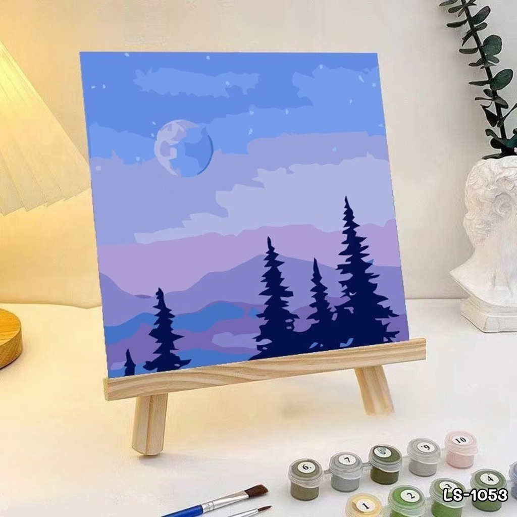 เชตระบายสีตามตัวเลข พร้อมฉากตั้งรูป : 20x20 cm