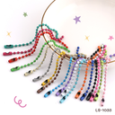 โซ่ไข่ปลาคละสี : 10 cm (1x10)