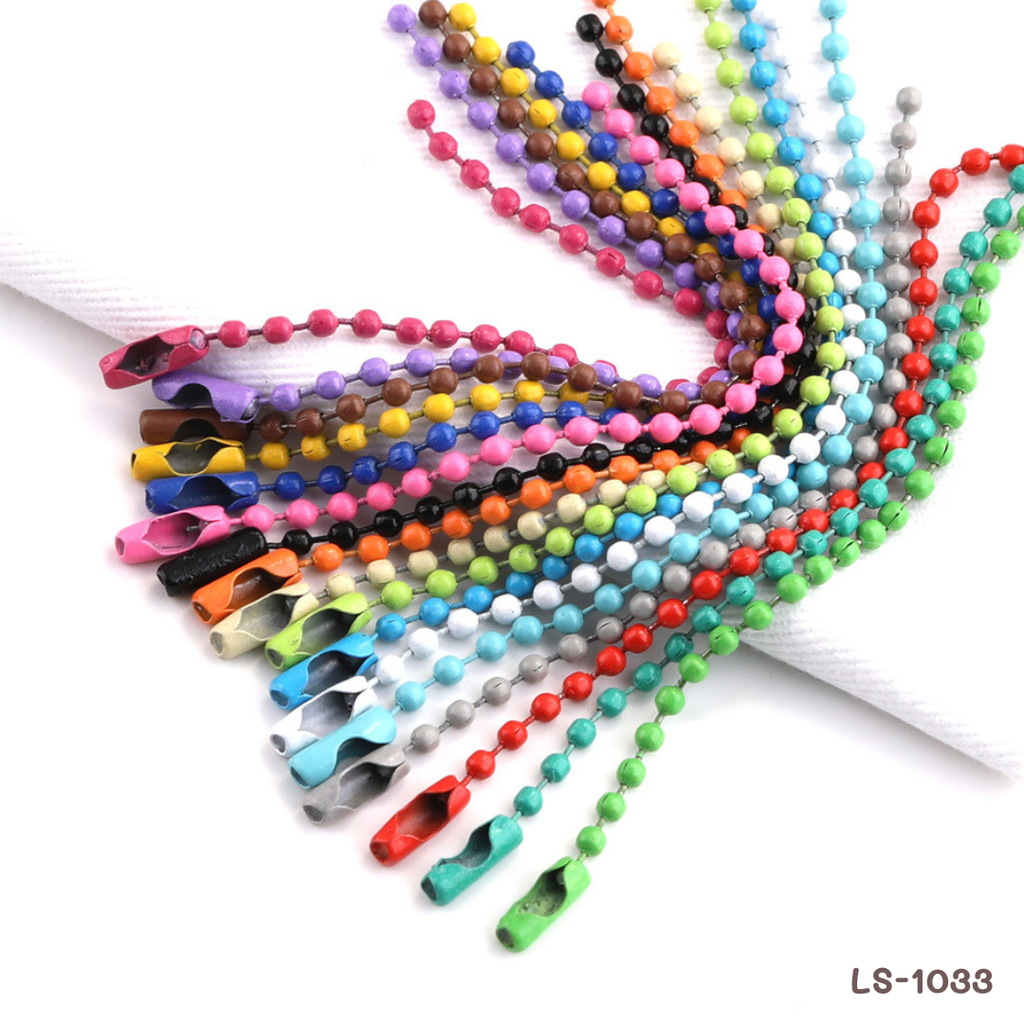 โซ่ไข่ปลาคละสี : 10 cm (1x10)