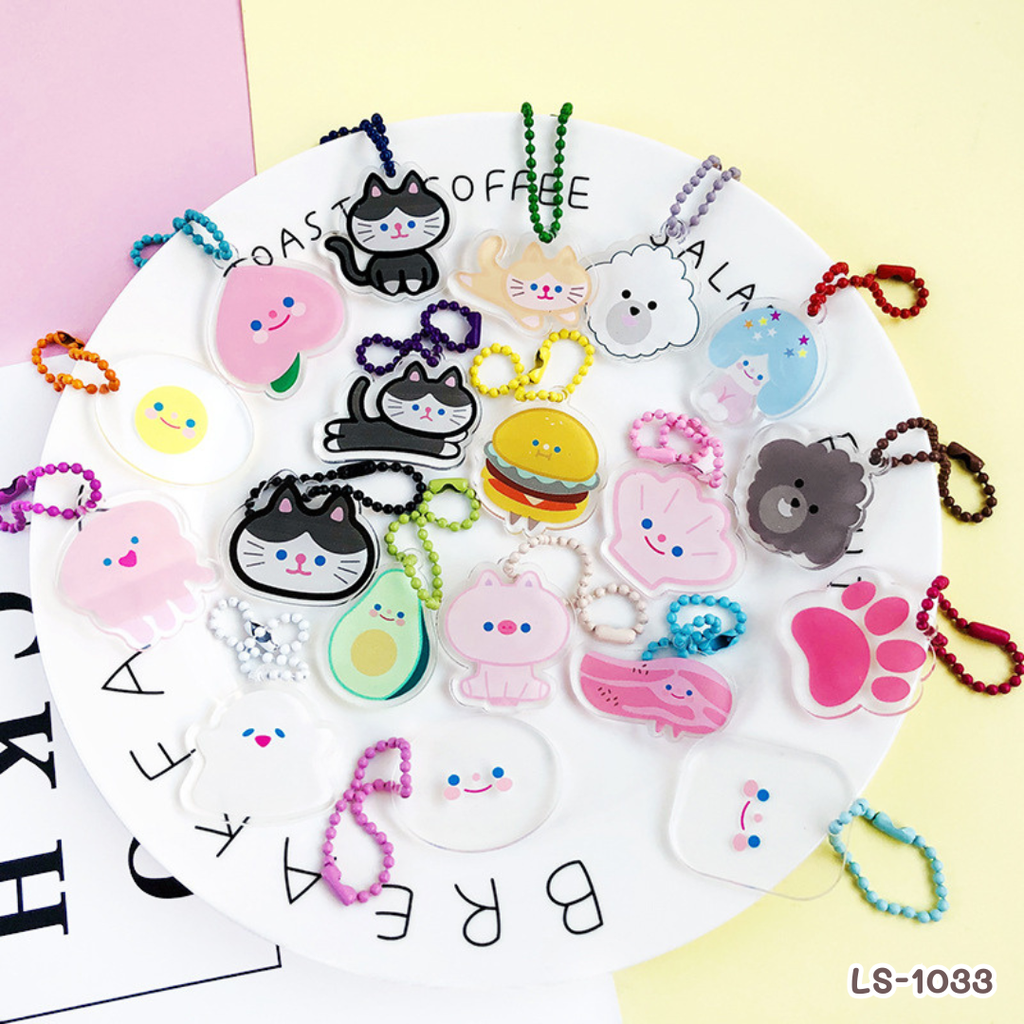 โซ่ไข่ปลาคละสี : 10 cm (1x10)
