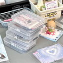 กล่องเก็บของพลาสติกใส : 11.5x9.2x2.8 cm