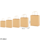 ถุงกระดาษสีน้ำตาล มีหูหิ้ว Size M (26x33x11cm) (1*50)