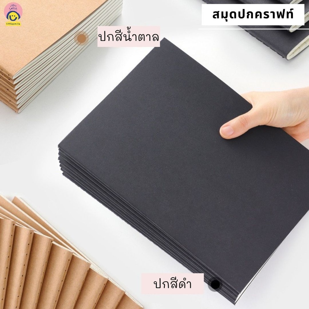 สมุด ปกดำ มีเส้น A5 40 แผ่น 