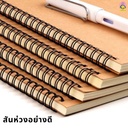 สมุดสันห่วง ปกดำ มีเส้น A5 60 แผ่น 