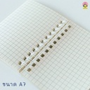 สมุดโน๊ตสันห่วง ปกใส ลายจุด A7 (8*10.5cm) (40 แผ่น)