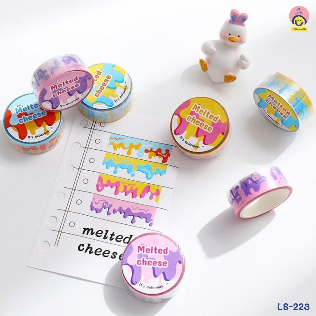 เทปวาชิตกแต่งสมุด รุ่น Melted Cheese (1.5cm*3m)