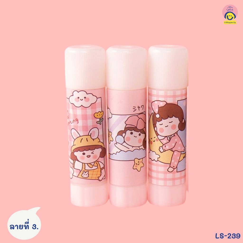 กาวแบบแท่ง ลายการ์ตูน Glue Stick (1*3) (1.8*1.8*7.7cm.)