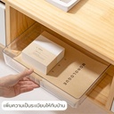 กล่องพลาสติกใส D ทรงยาว (29.4*9.5*6.2cm)  + สตก 1 แผ่น