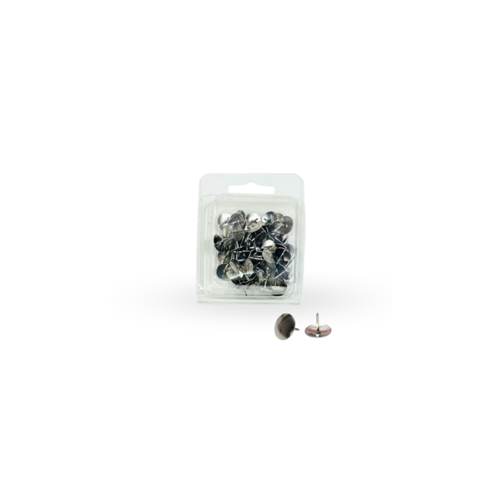 หมุดหัวร่ม สีเงิน (1x60) (8 mm)