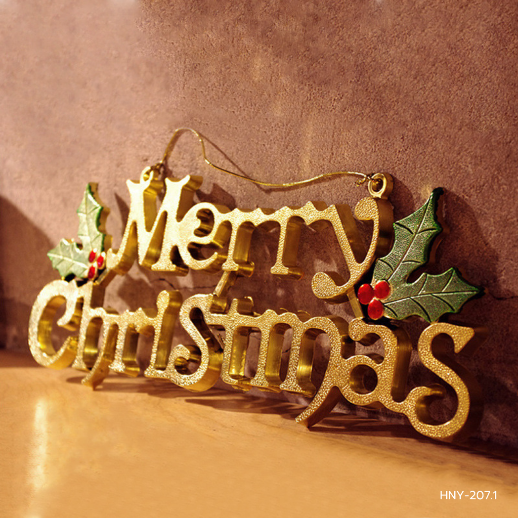 ป้ายMerry Christmas 30cm (สีทอง)